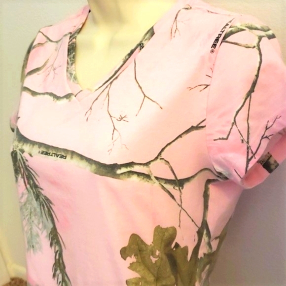 Realtree Camo Pink Small T Shirt Top - Picture 3 of 5